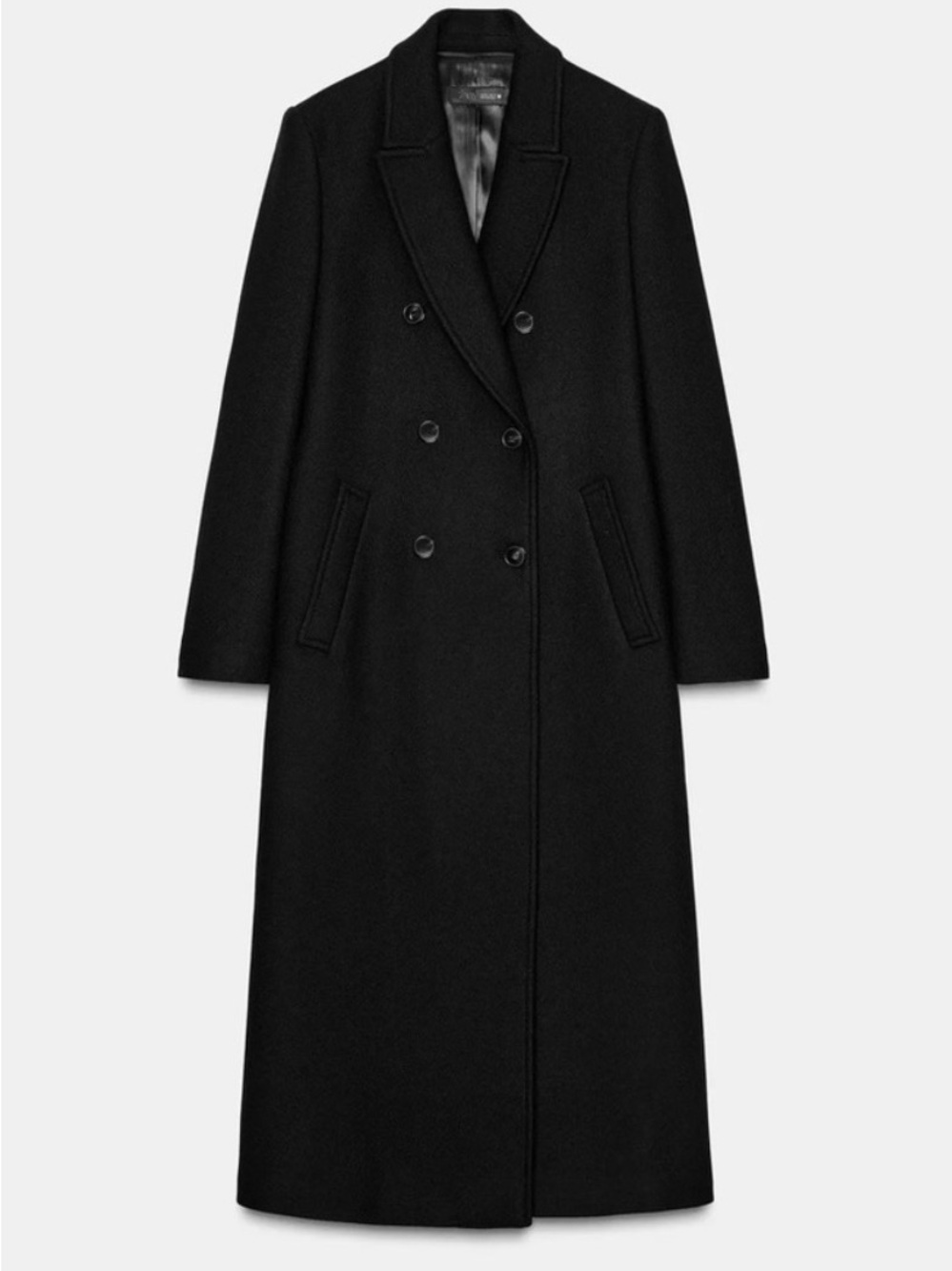 Zara Classic DOUBLE-BREASTED LONG COAT size S - Picture 2 of 8